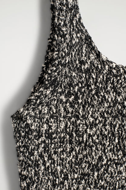 Two-Tone Chunky Knitted Tank Top