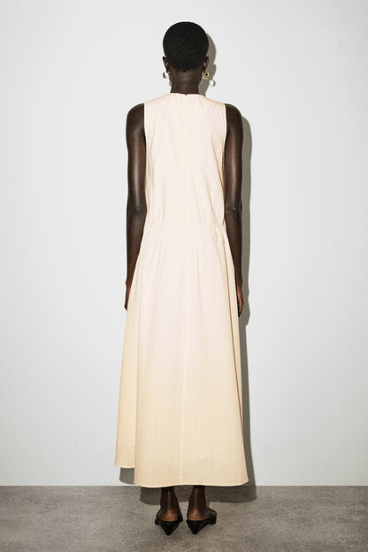 Gathered Tiered Cotton Maxi Dress