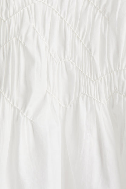 Ruched cotton dress