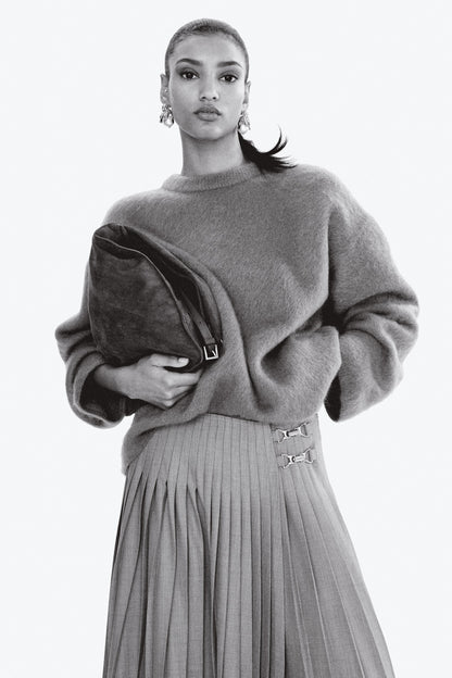 Oversized mohair-blend jumper