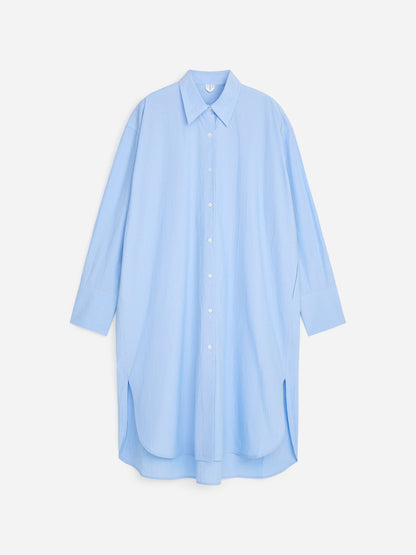 Loose-Fit Cotton Shirt Dress