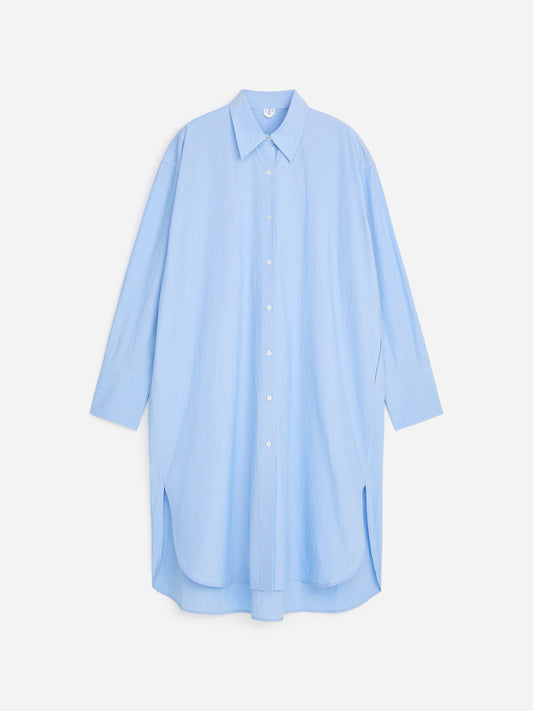 Loose-Fit Cotton Shirt Dress