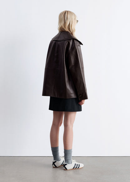 Boxy Nappa Leather Jacket