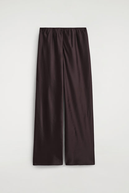 Satin Wide-Leg Trousers