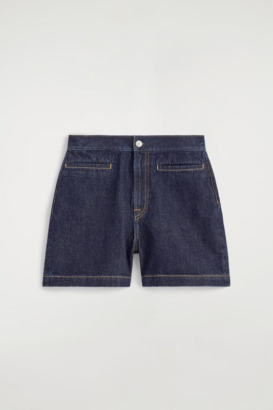 Pocket-Detail Denim Shorts