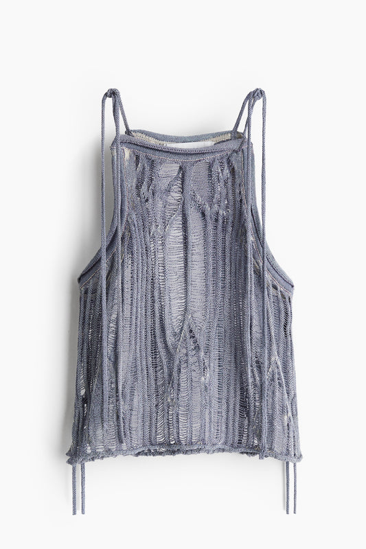 Tie-strap knitted top