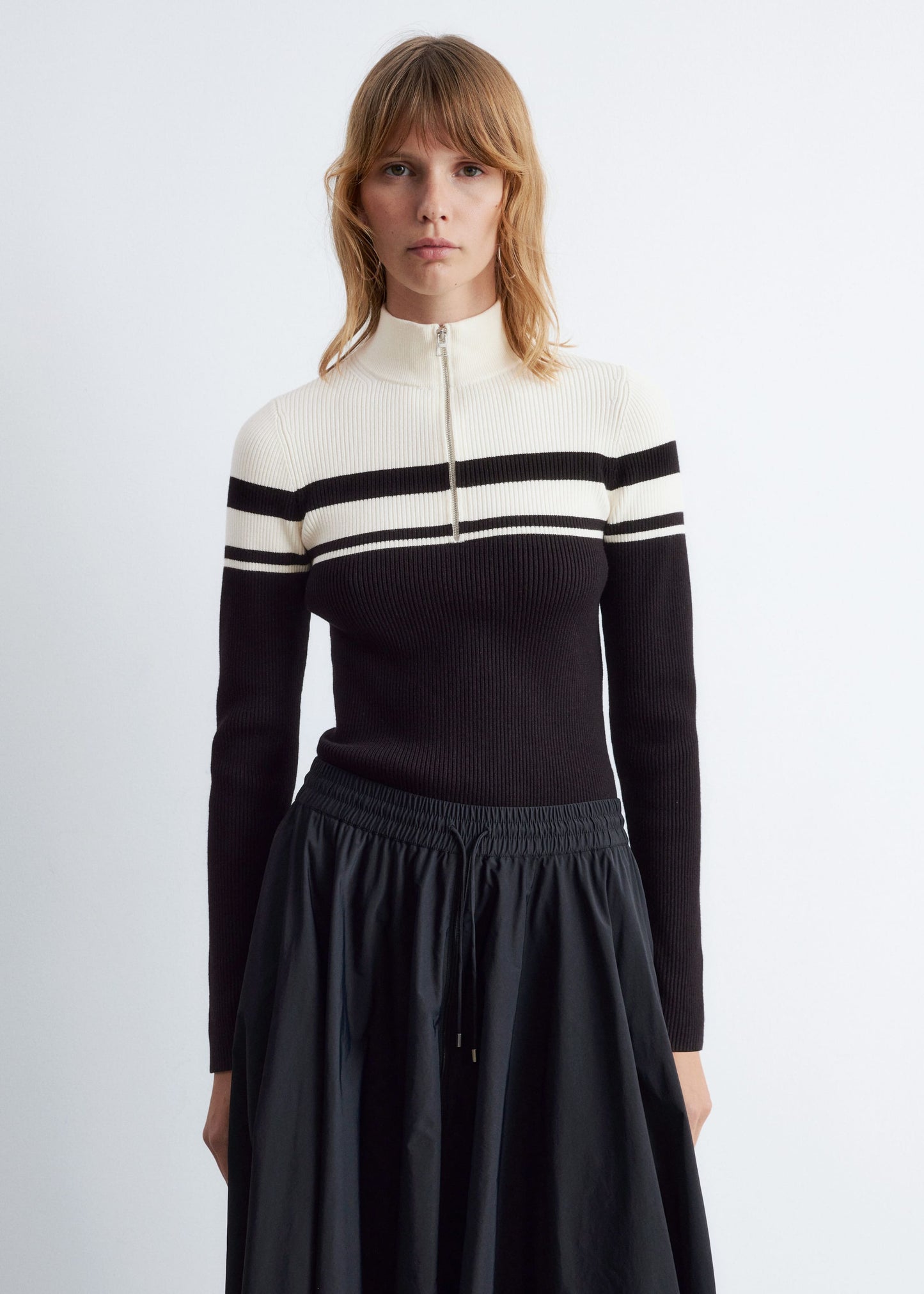 Zip-Top Mock Neck Jumper