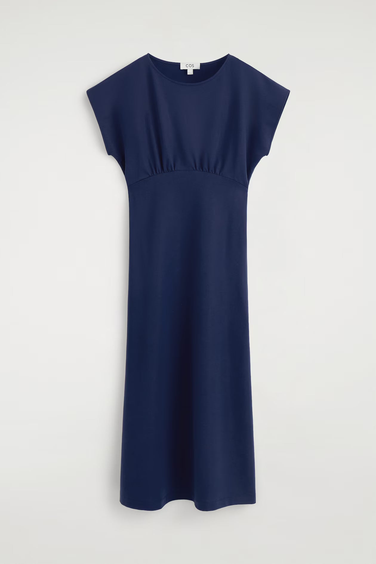 Sculpted Gathered Jersey Midi Dress