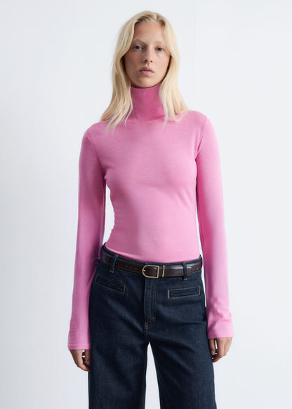 Thin-Knit Wool Turtleneck