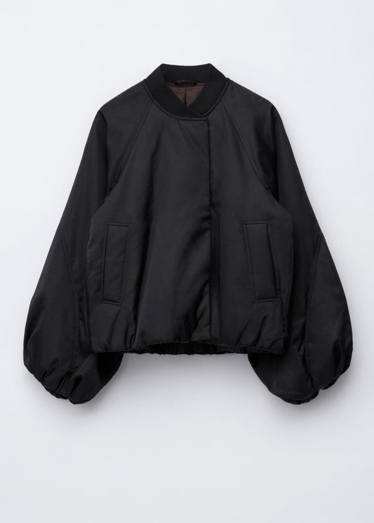 Voluminous-Sleeve Bomber Jacket