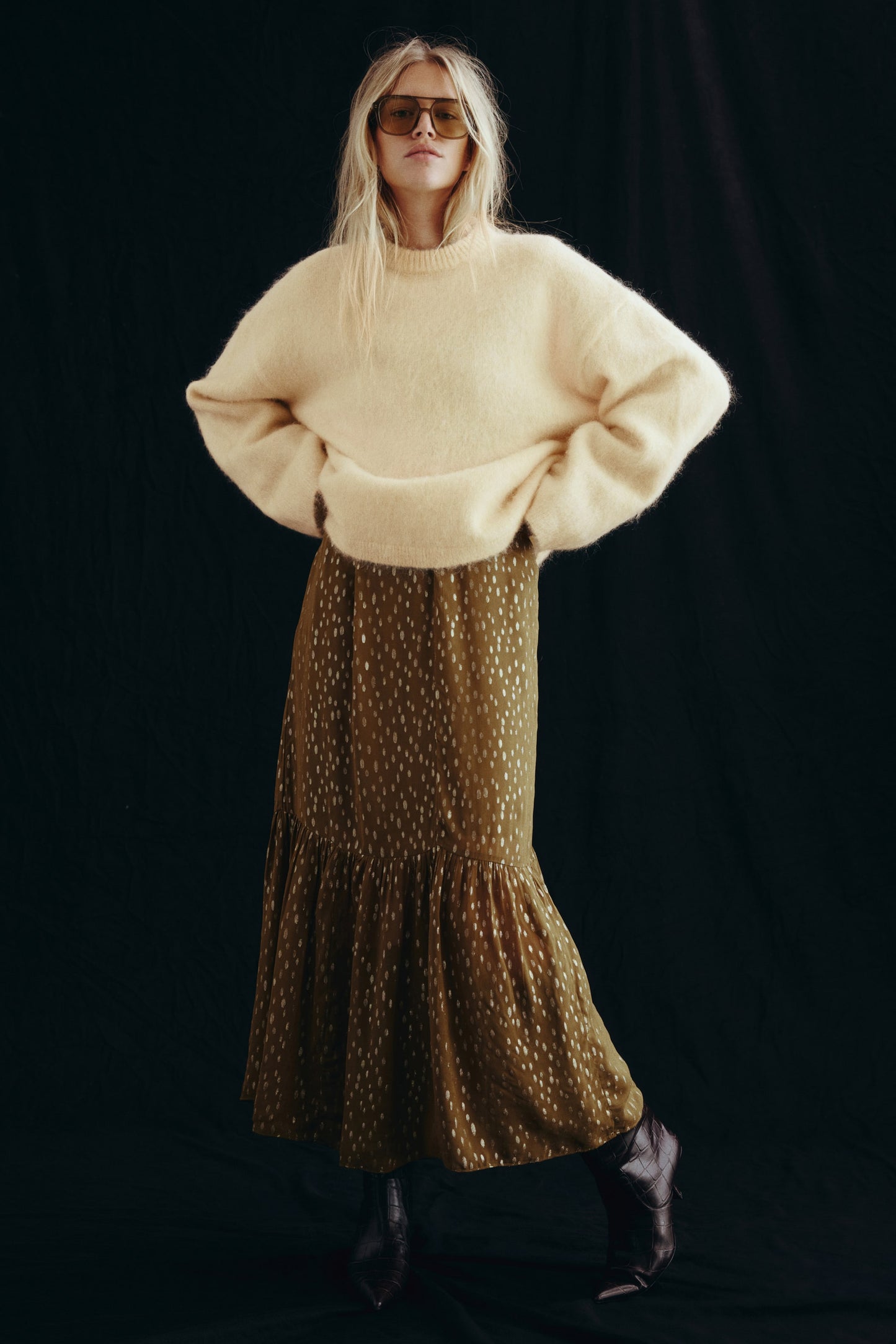 Oversized mohair-blend jumper