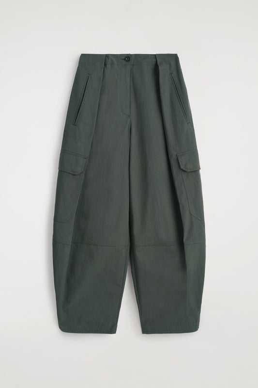 Utility Barrel-Leg Trousers