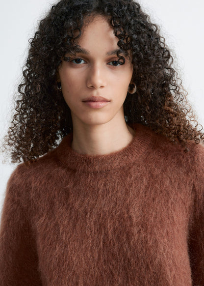 Mohair-Blend Knitted T-shirt