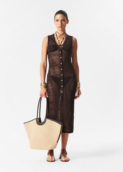 Open-Knit Maxi Dress
