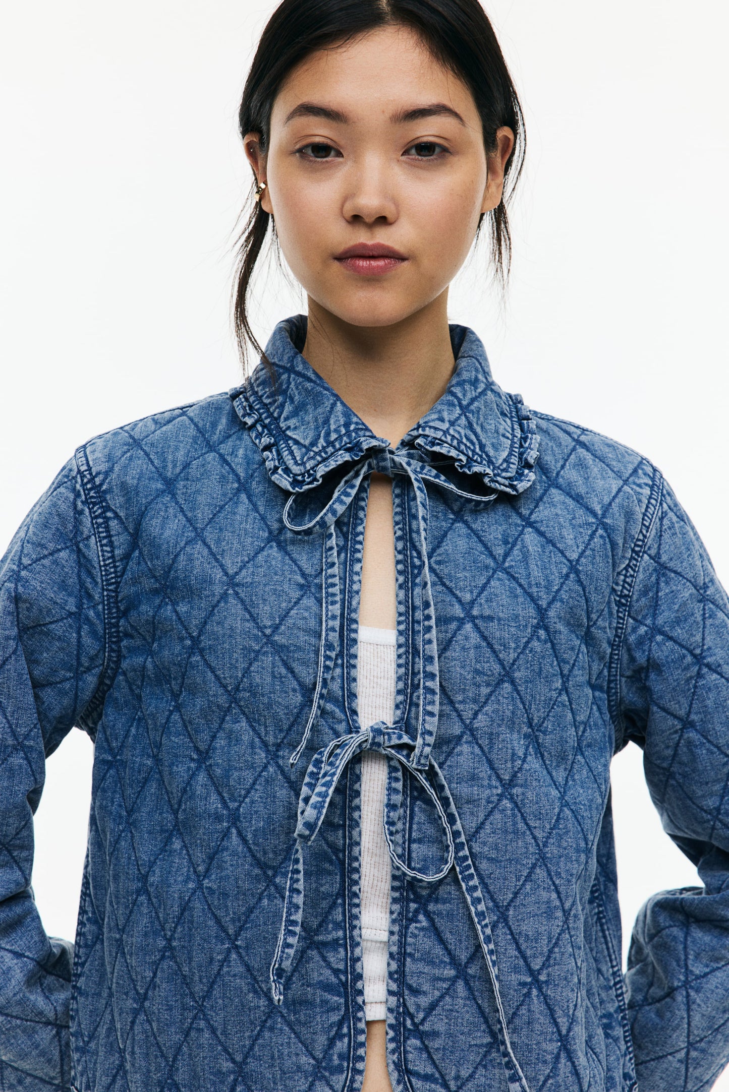 Quilted denim jacket