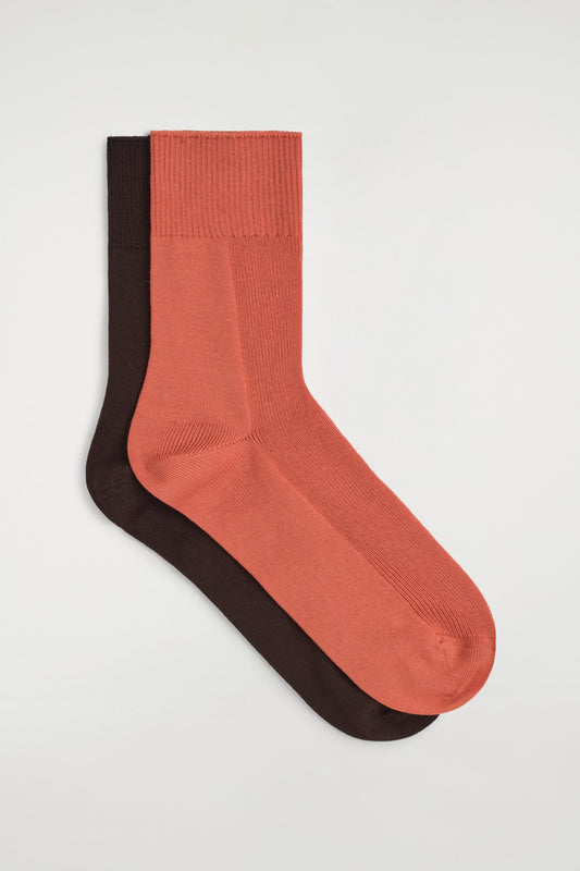 2-Pack Ribbed Panel Socks