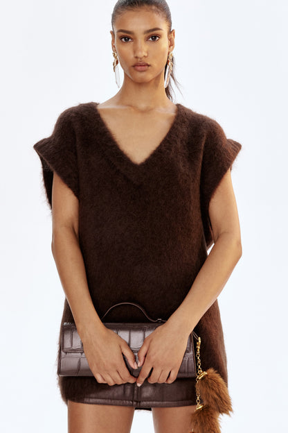 Mohair-blend sweater vest