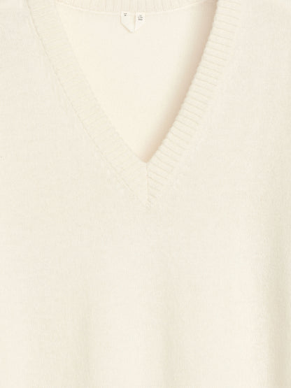 V-Neck Wool Dress
