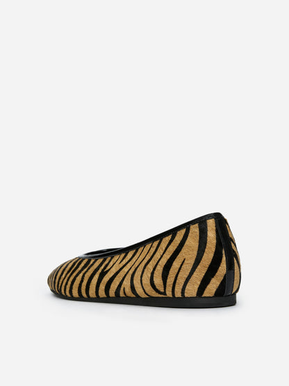 Pony Hair-Effect Ballerinas