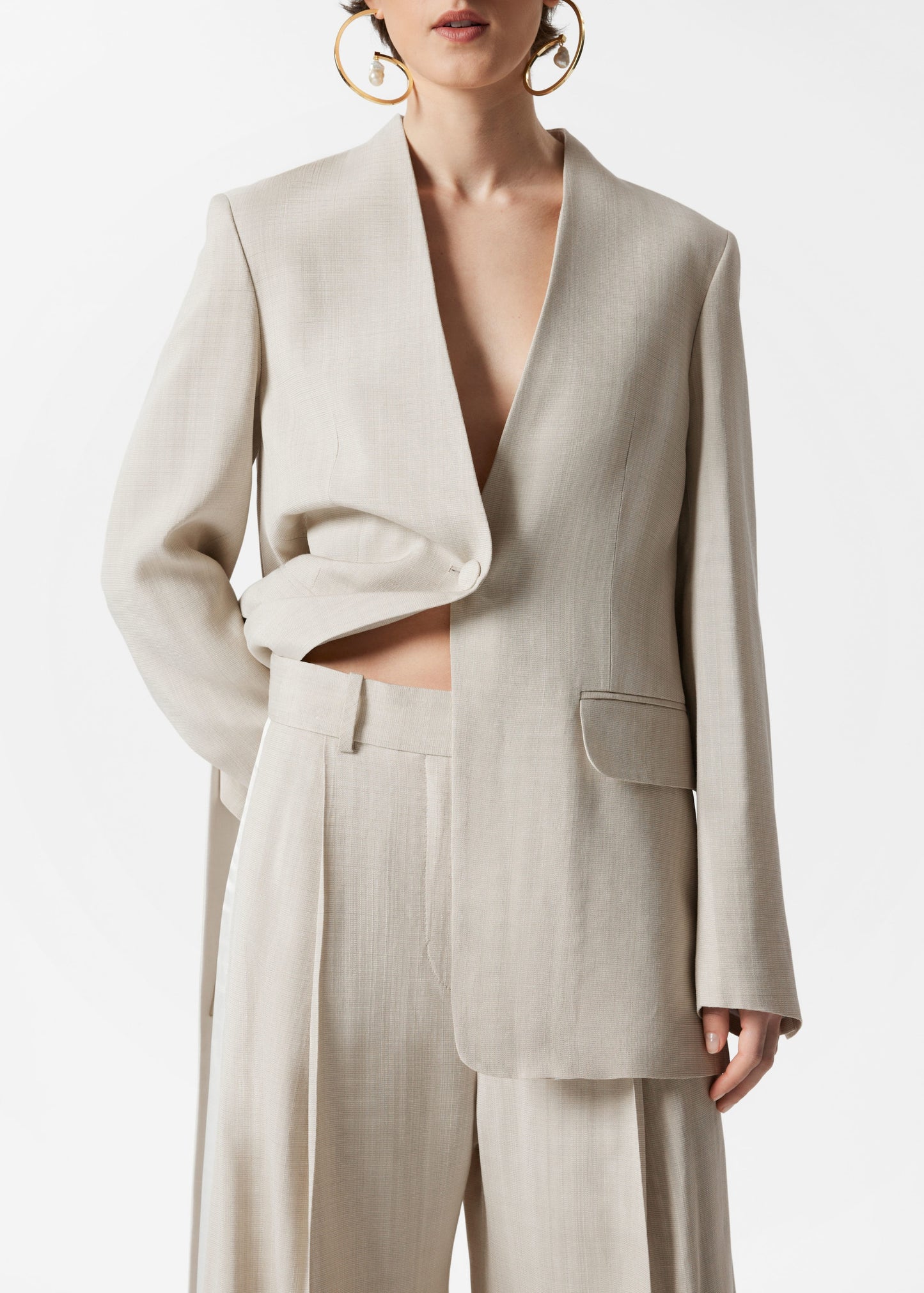 Wide Press-Crease Trousers