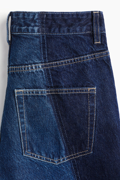 Two-toned straight-leg jeans