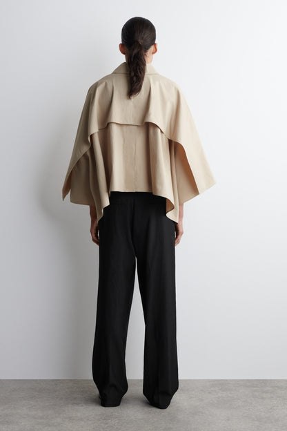 Cropped Trench Coat Cape