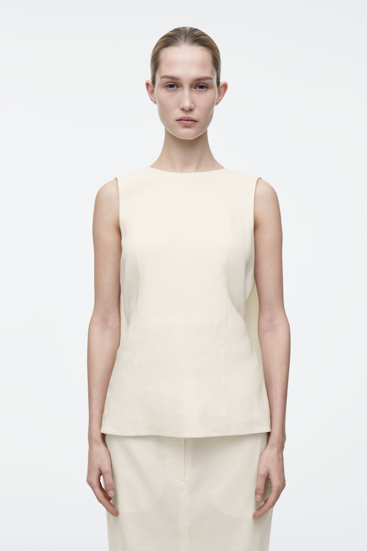 Deconstructed open-back top
