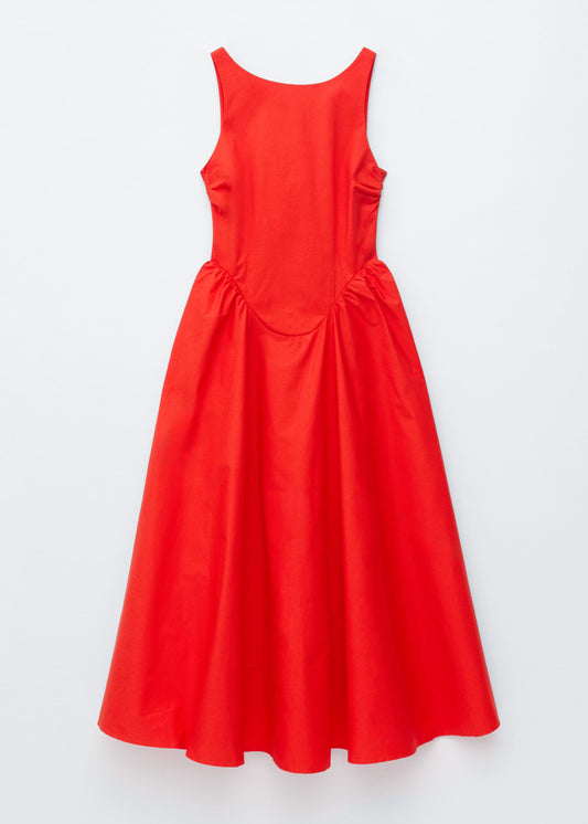 Tie-Back Midi Dress