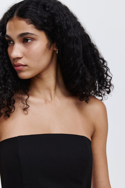 Pleated bandeau dress