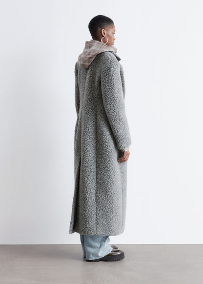 Wool Shearling Maxi Coat