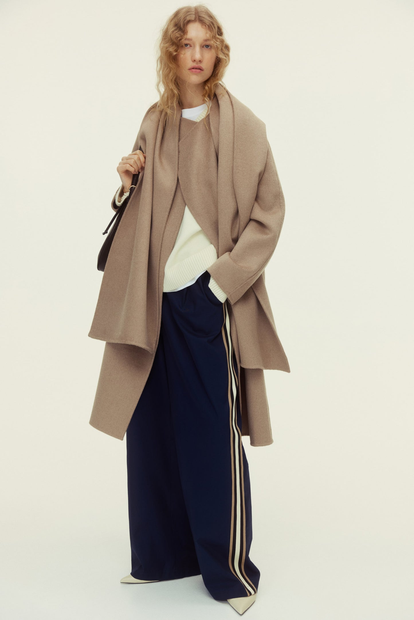 Handmade wool-blend coat
