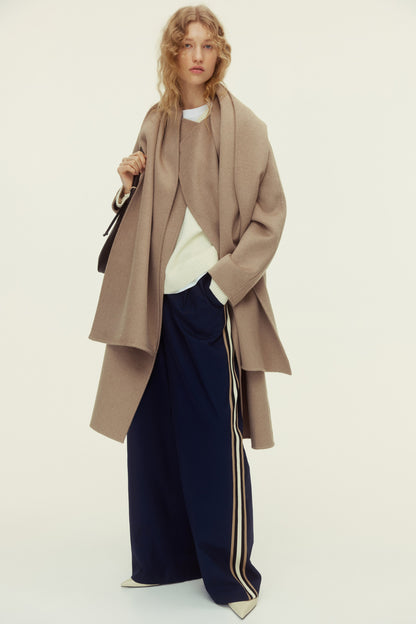 Handmade wool-blend coat