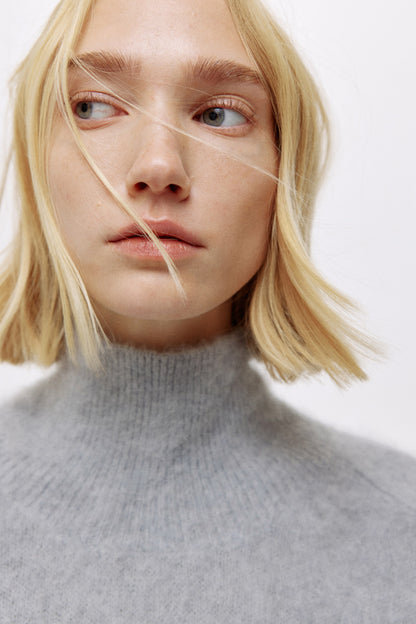 Mohair-blend turtleneck jumper