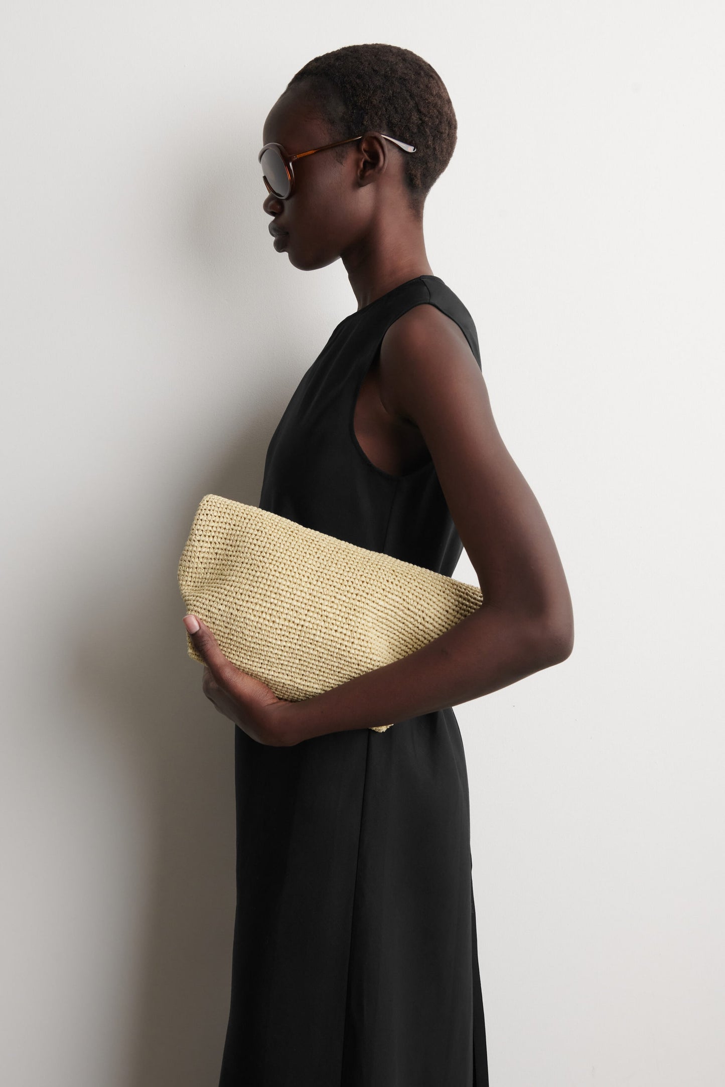 Folded Clutch Straw Bag