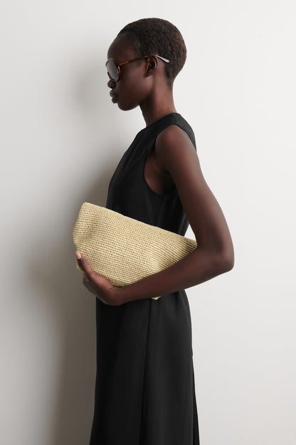 Folded Clutch Straw Bag