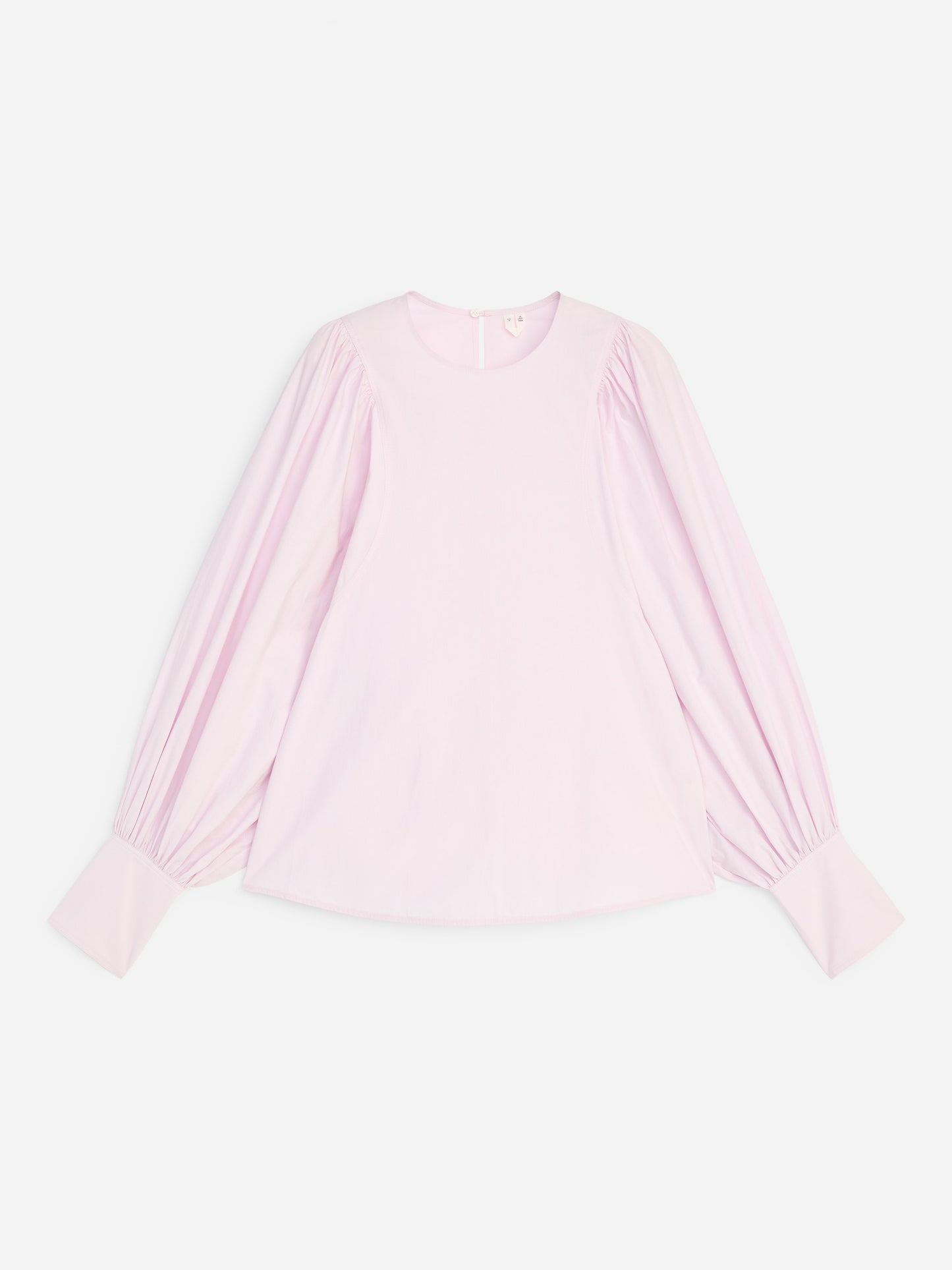 Volume-Sleeve Cotton Blouse