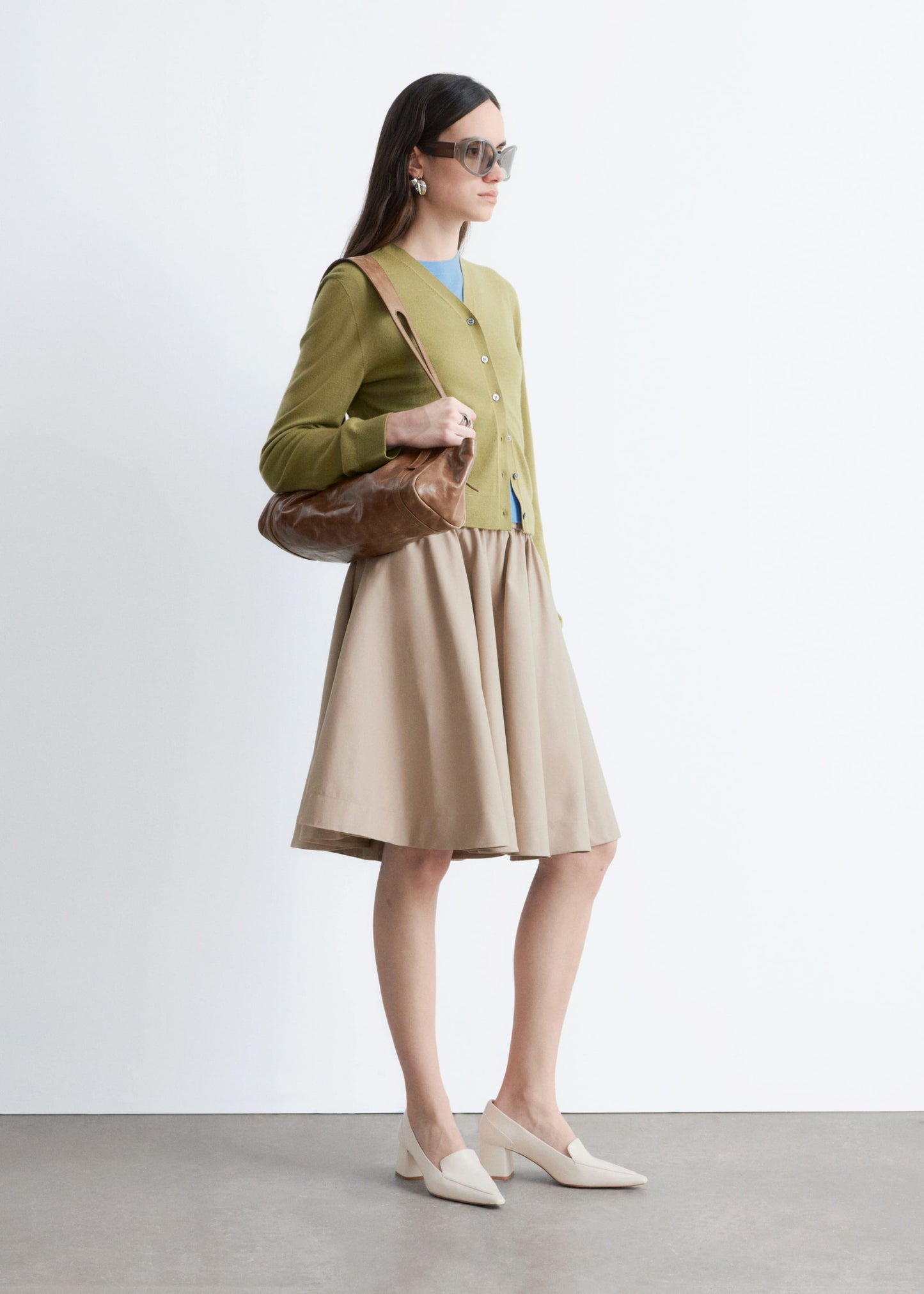 Cropped Cashmere Cardigan