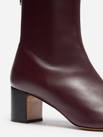 Leather Sock Ankle Boots
