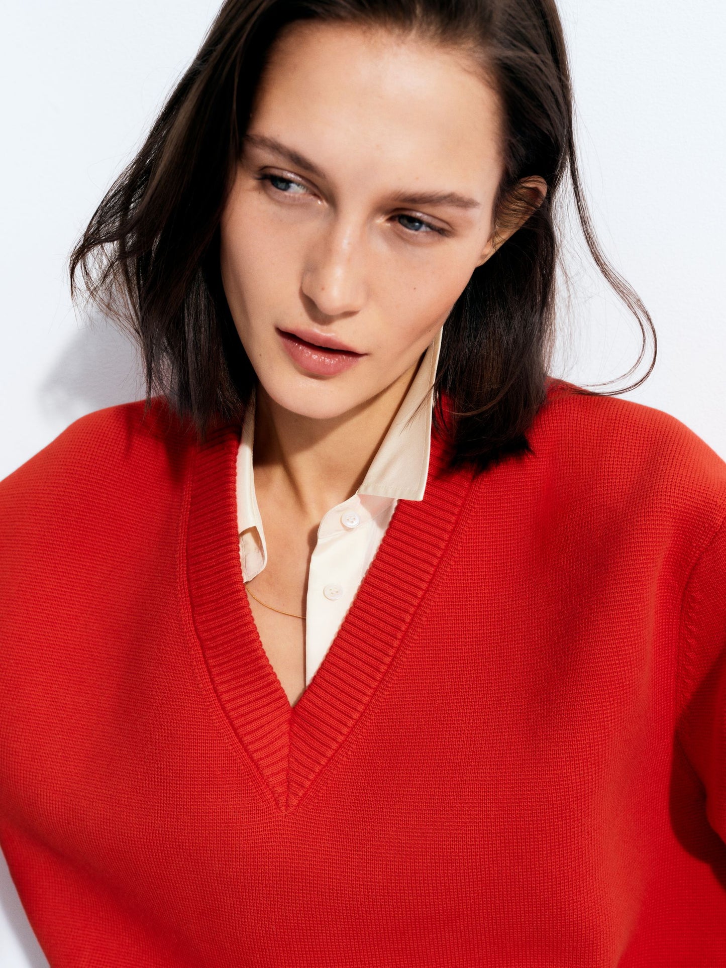 V-Neck Cotton Jumper