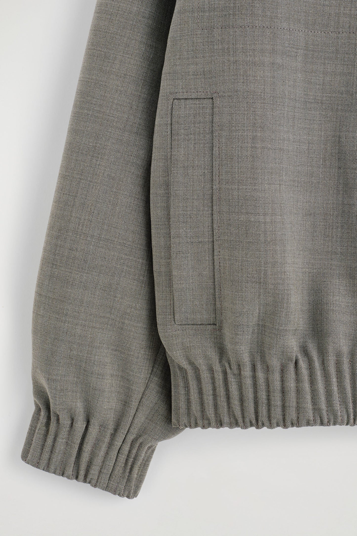 Funnel-Neck Wool-Blend Bomber Jacket