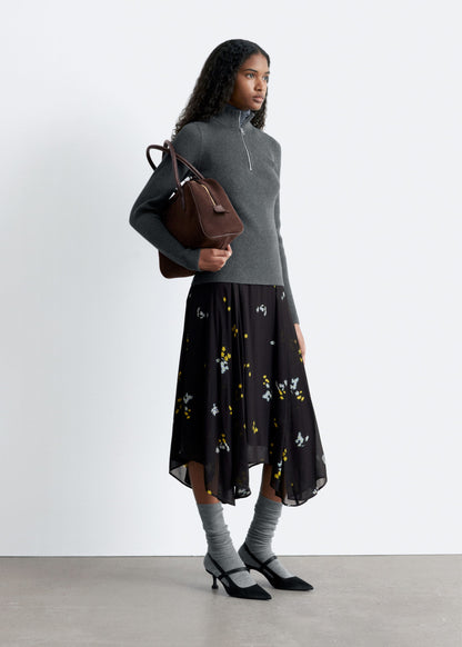 Asymmetric Midi Skirt