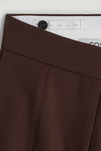 Relaxed Wool-Blend Wide-Leg Trousers