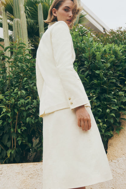 Frayed wrap skirt