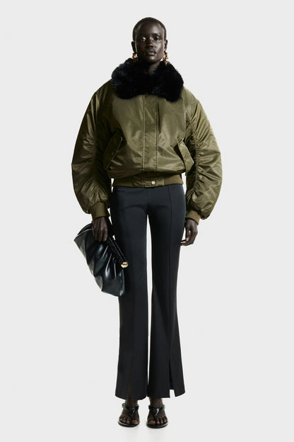 Oversized padded bomber jacket