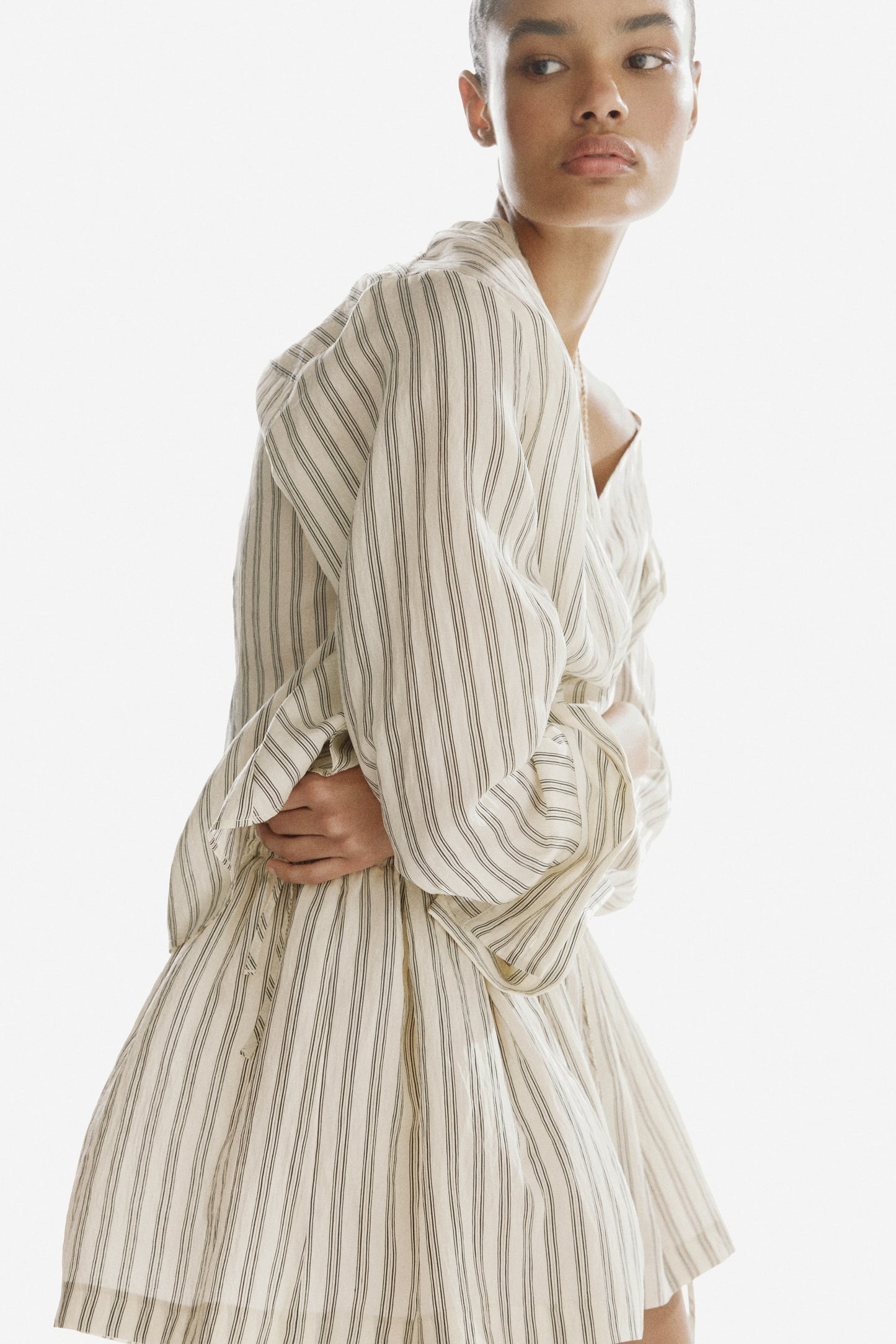 Striped Drawstring shorts