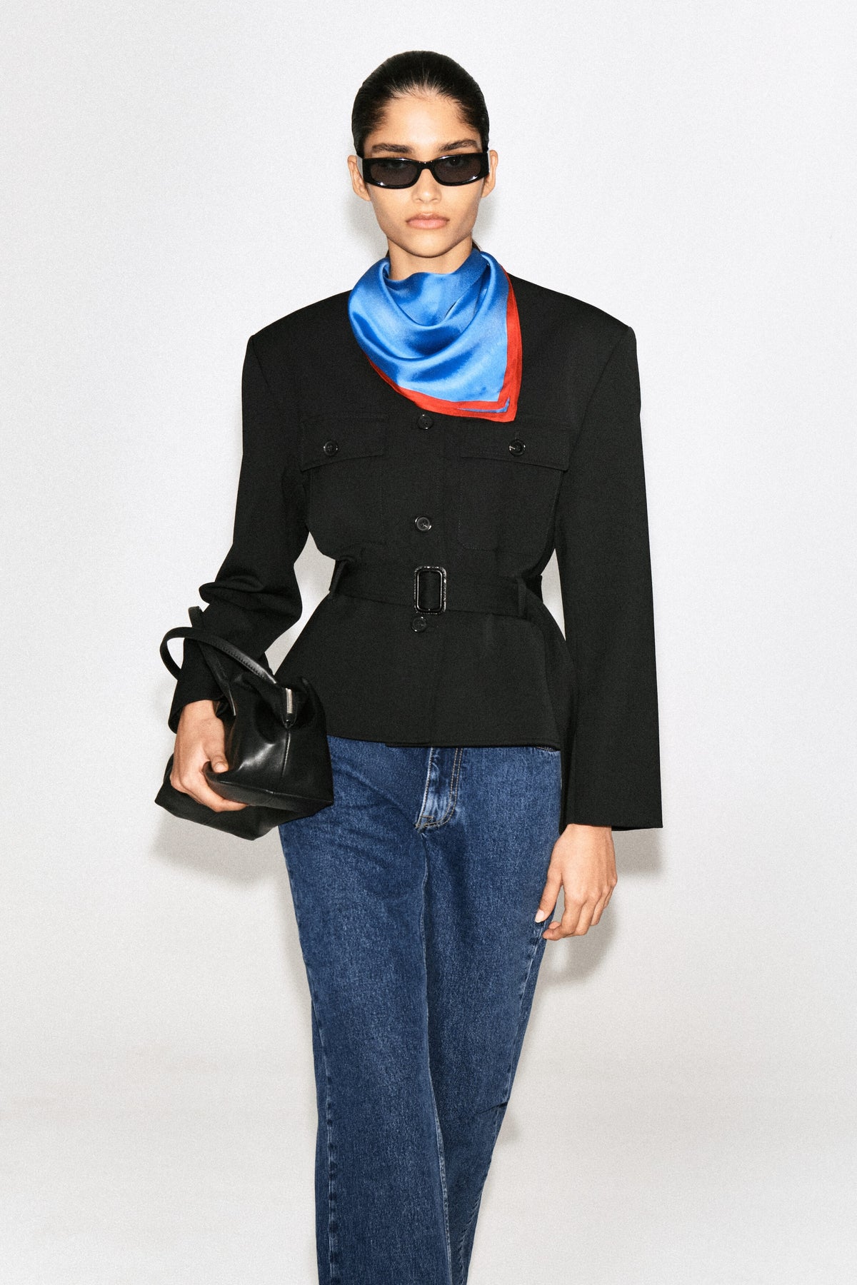 Belted Peplum Jacket
