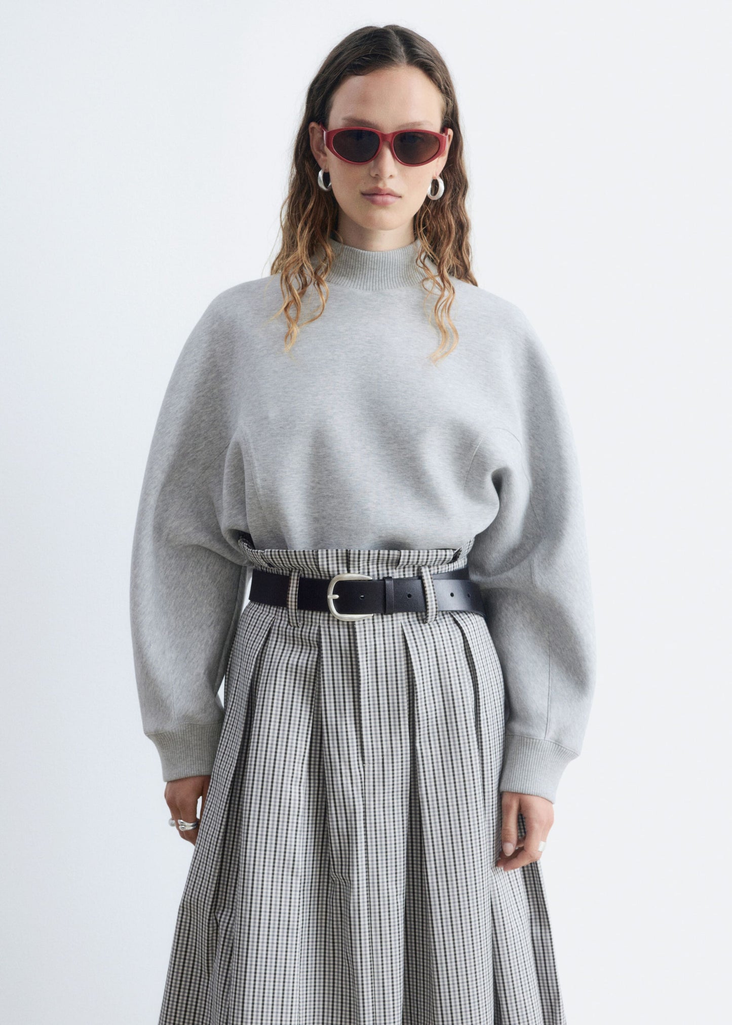 Mock Neck Scuba Sweatshirt