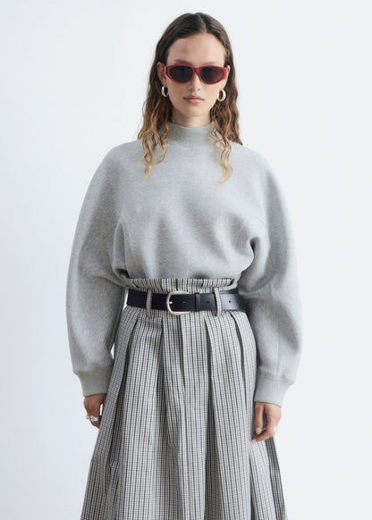Mock Neck Scuba Sweatshirt