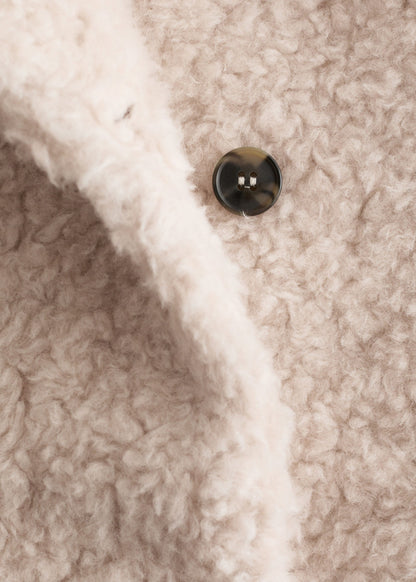 Wool-Blend Faux-Fur Jacket