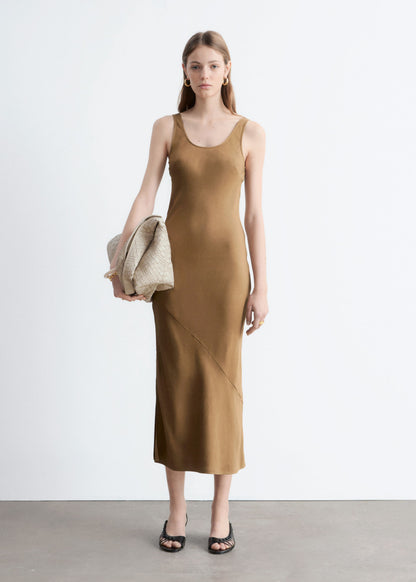 Bias-Cut Midi Dress